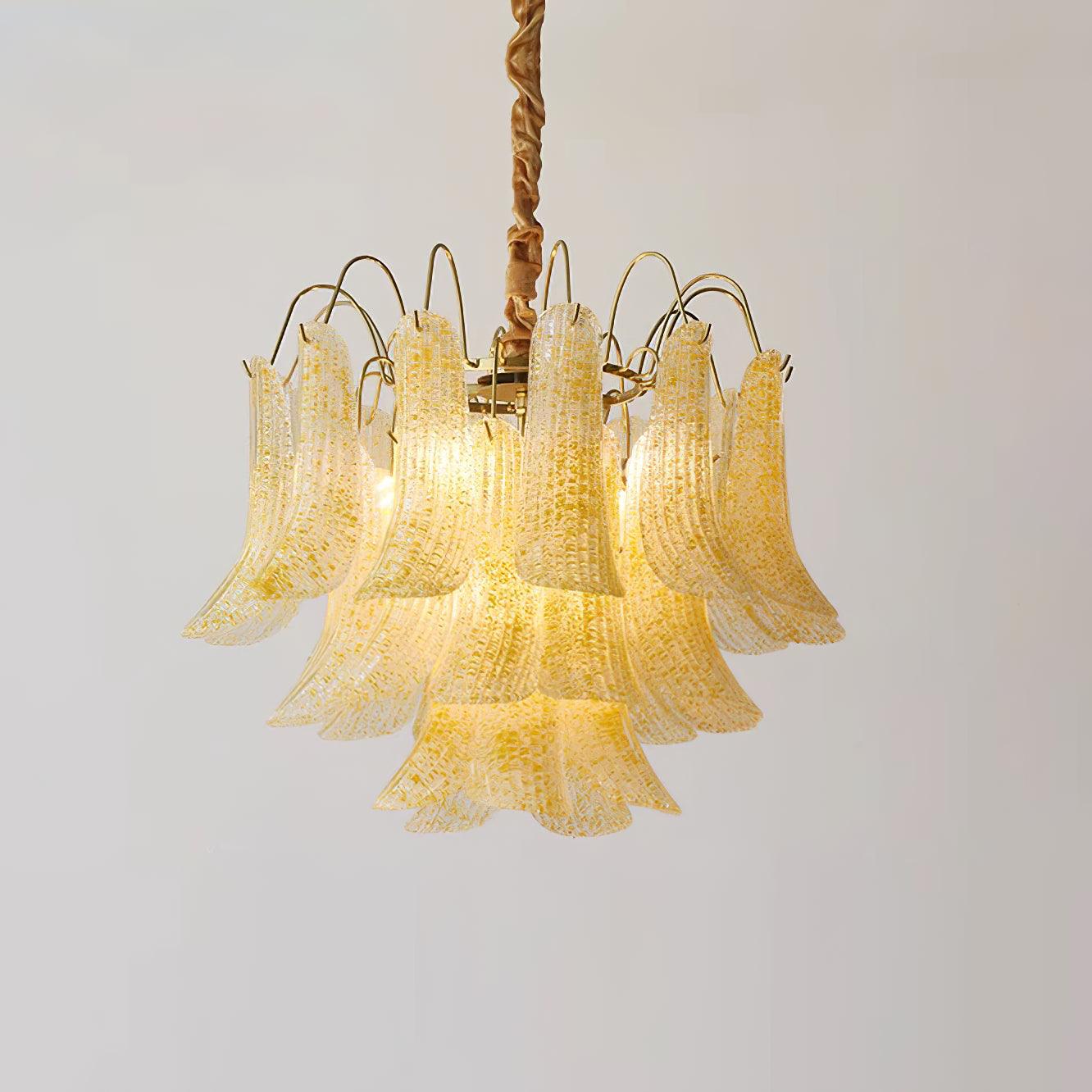 Venini Glass Chandelier - Elegant Design with Adjustable Height & LED