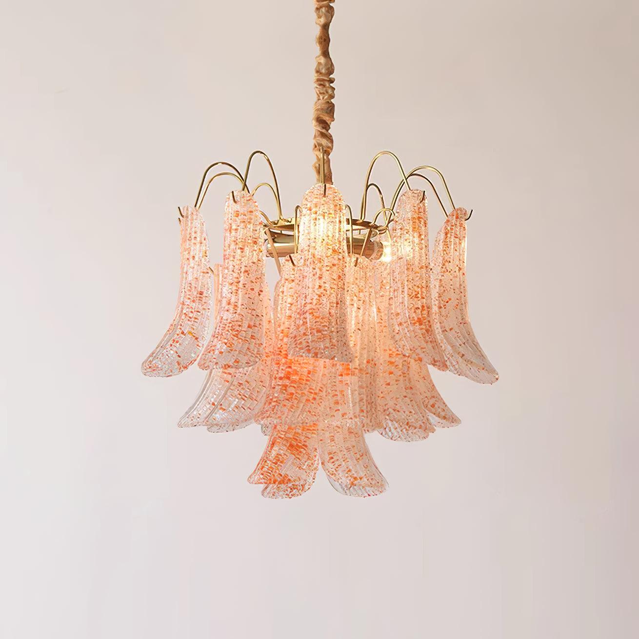 Venini Glass Chandelier - Elegant Design with Adjustable Height & LED