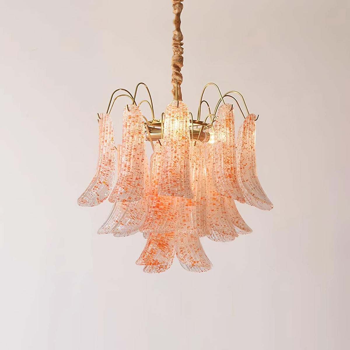 Venini Glass Chandelier - Elegant Design with Adjustable Height & LED