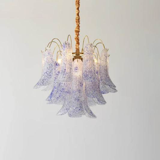 Venini Glass Chandelier - Elegant Design with Adjustable Height & LED