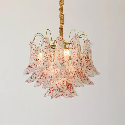 Venini Glass Chandelier - Elegant Design with Adjustable Height & LED