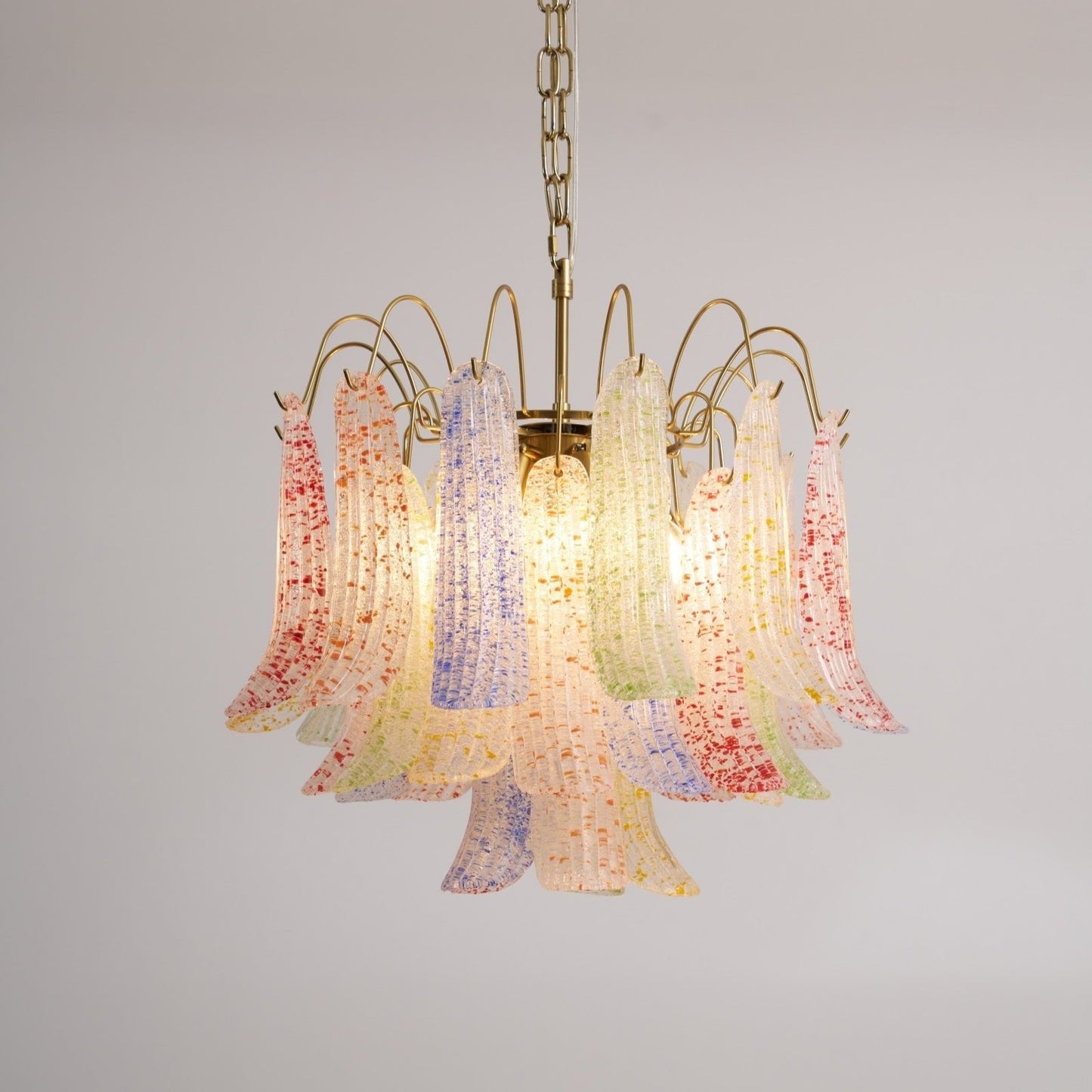 Venini Glass Chandelier - Elegant Design with Adjustable Height & LED