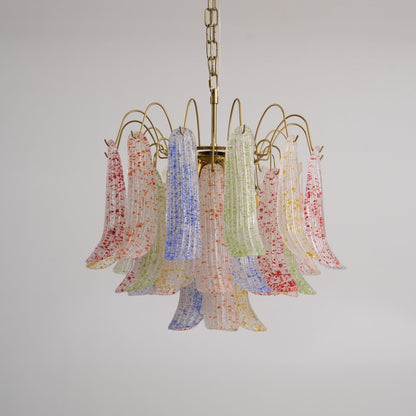 Venini Glass Chandelier - Elegant Design with Adjustable Height & LED
