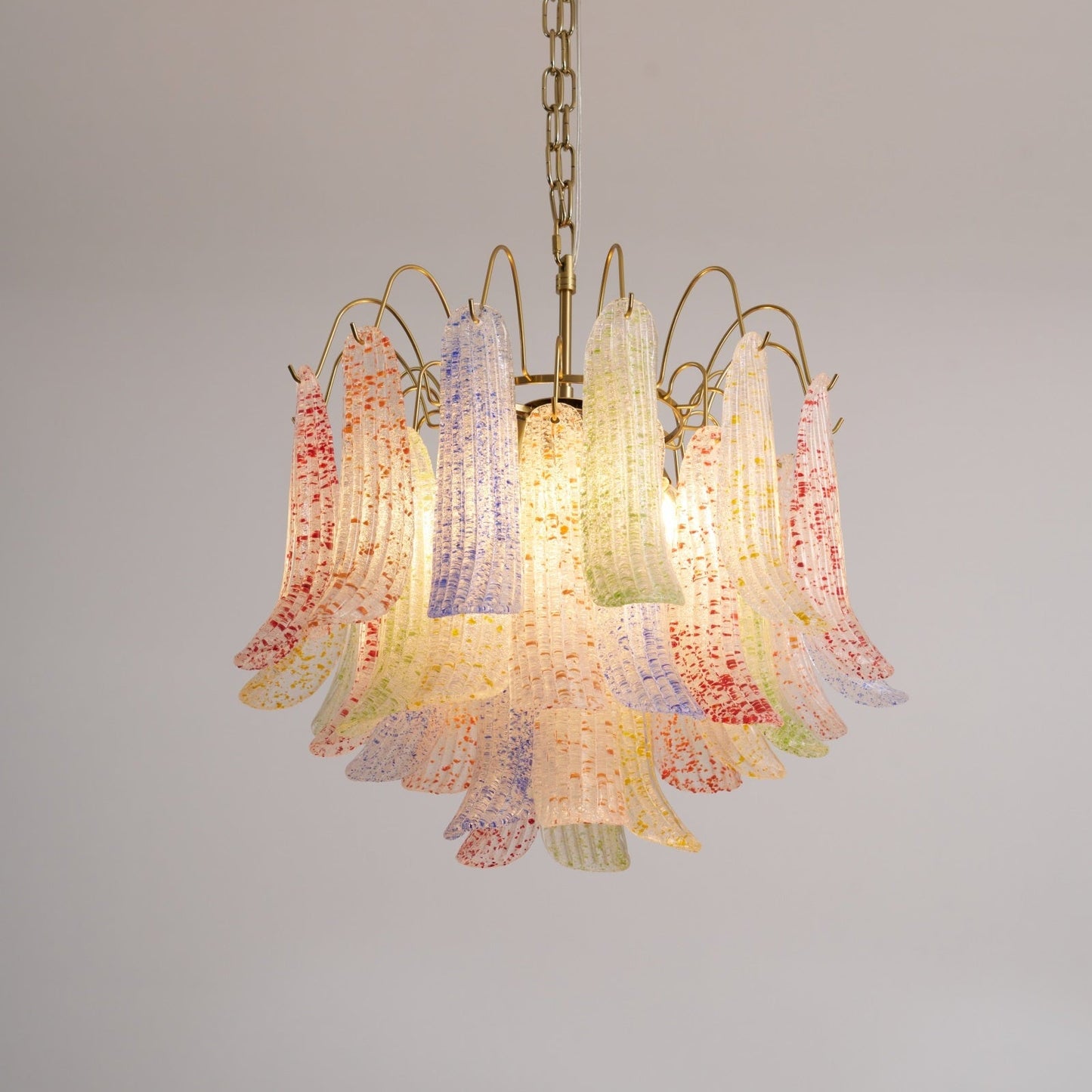 Venini Glass Chandelier - Elegant Design with Adjustable Height & LED