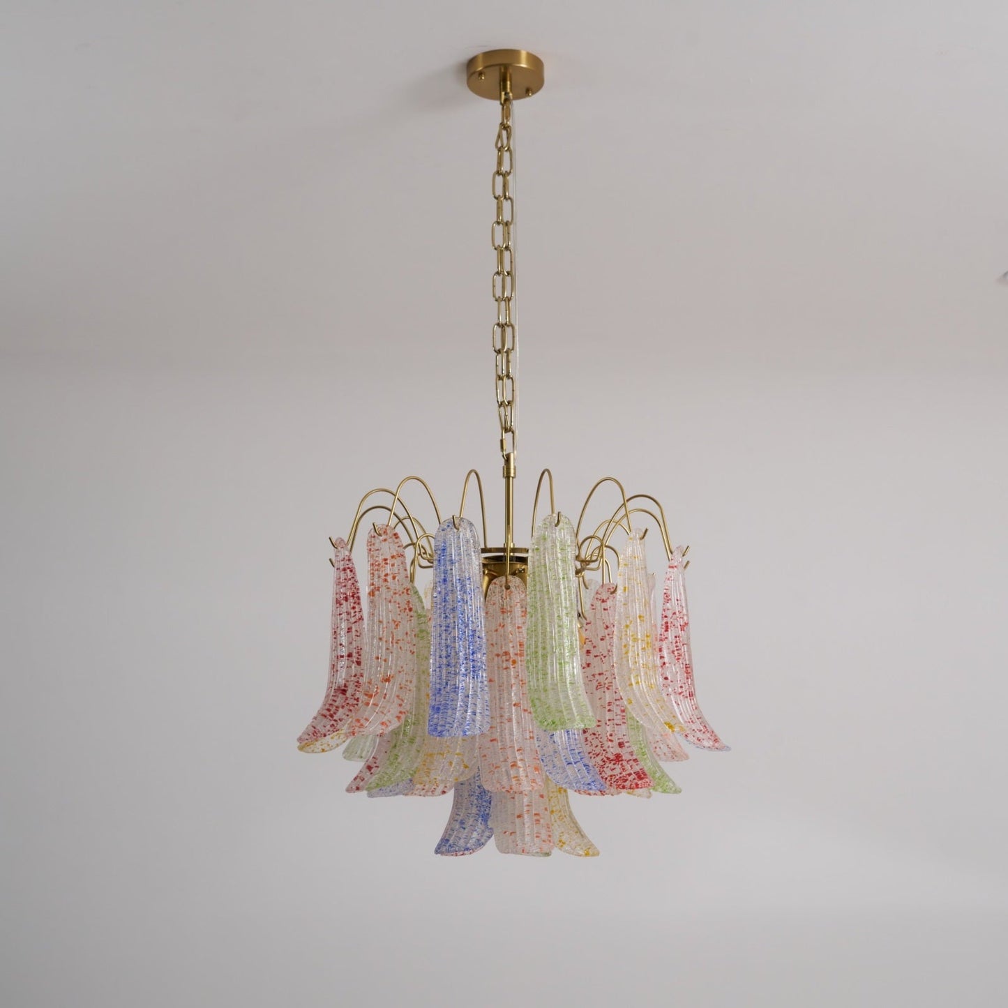 Venini Glass Chandelier - Elegant Design with Adjustable Height & LED