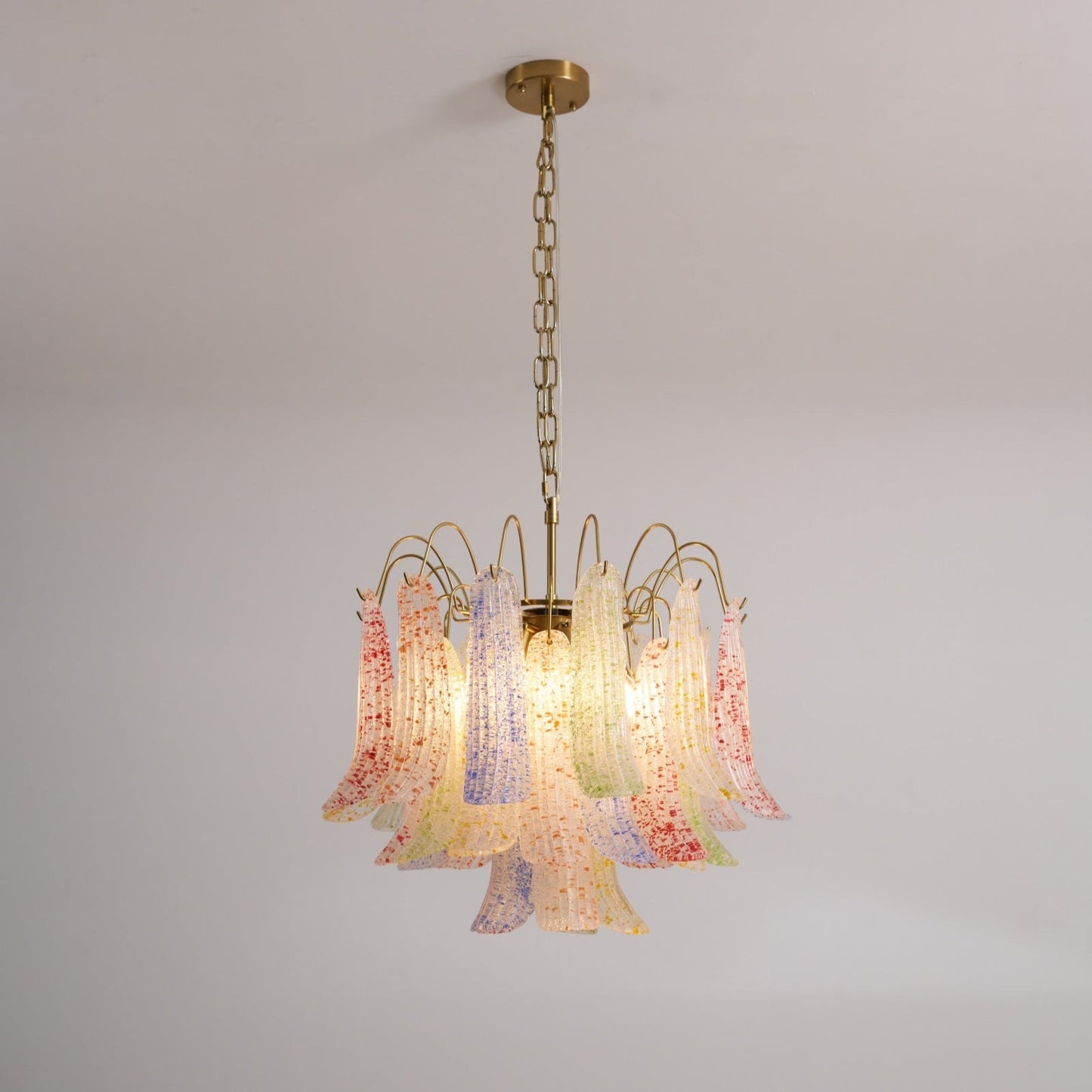 Venini Glass Chandelier - Elegant Design with Adjustable Height & LED
