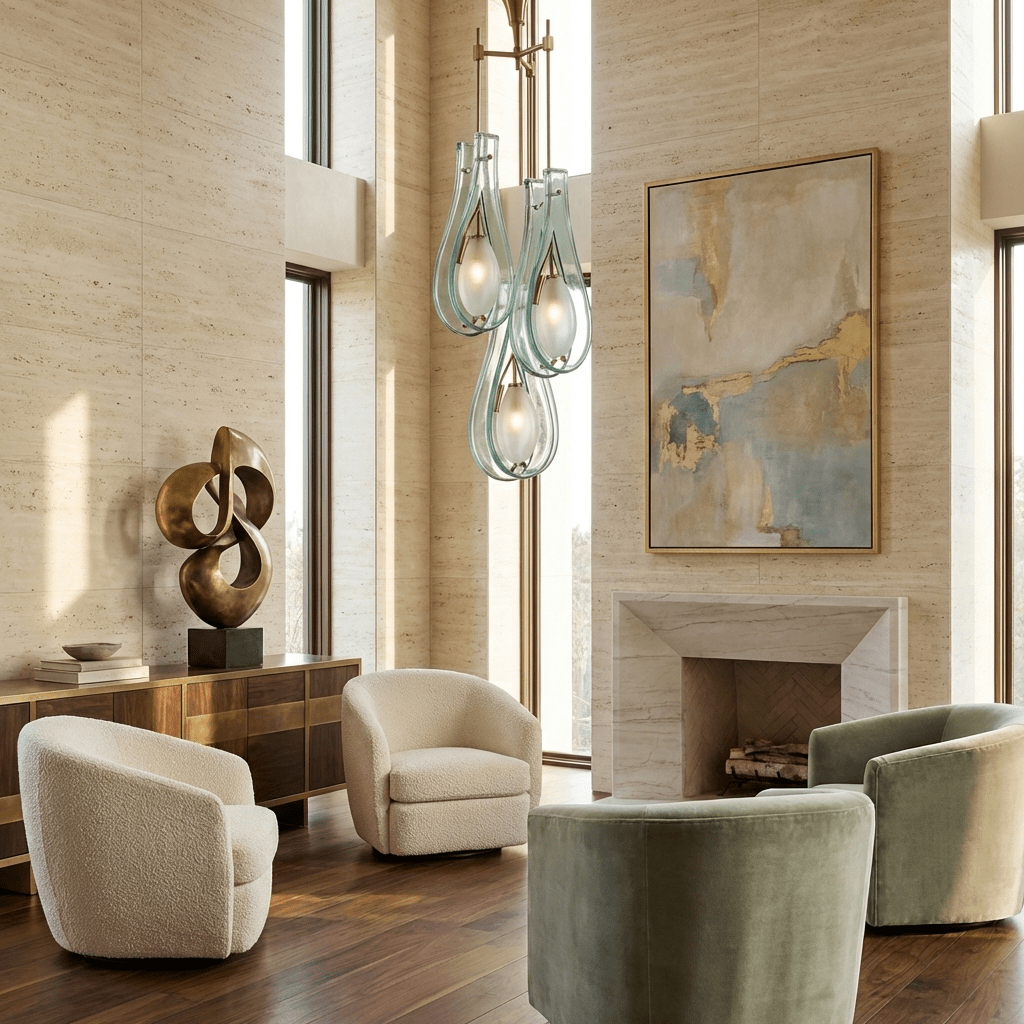 Verdelle Cascade Chandelier - Elegant Design with Adjustable Height &