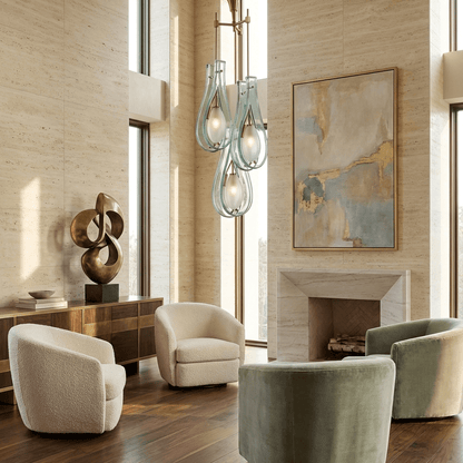 Verdelle Cascade Chandelier - Elegant Design with Adjustable Height &