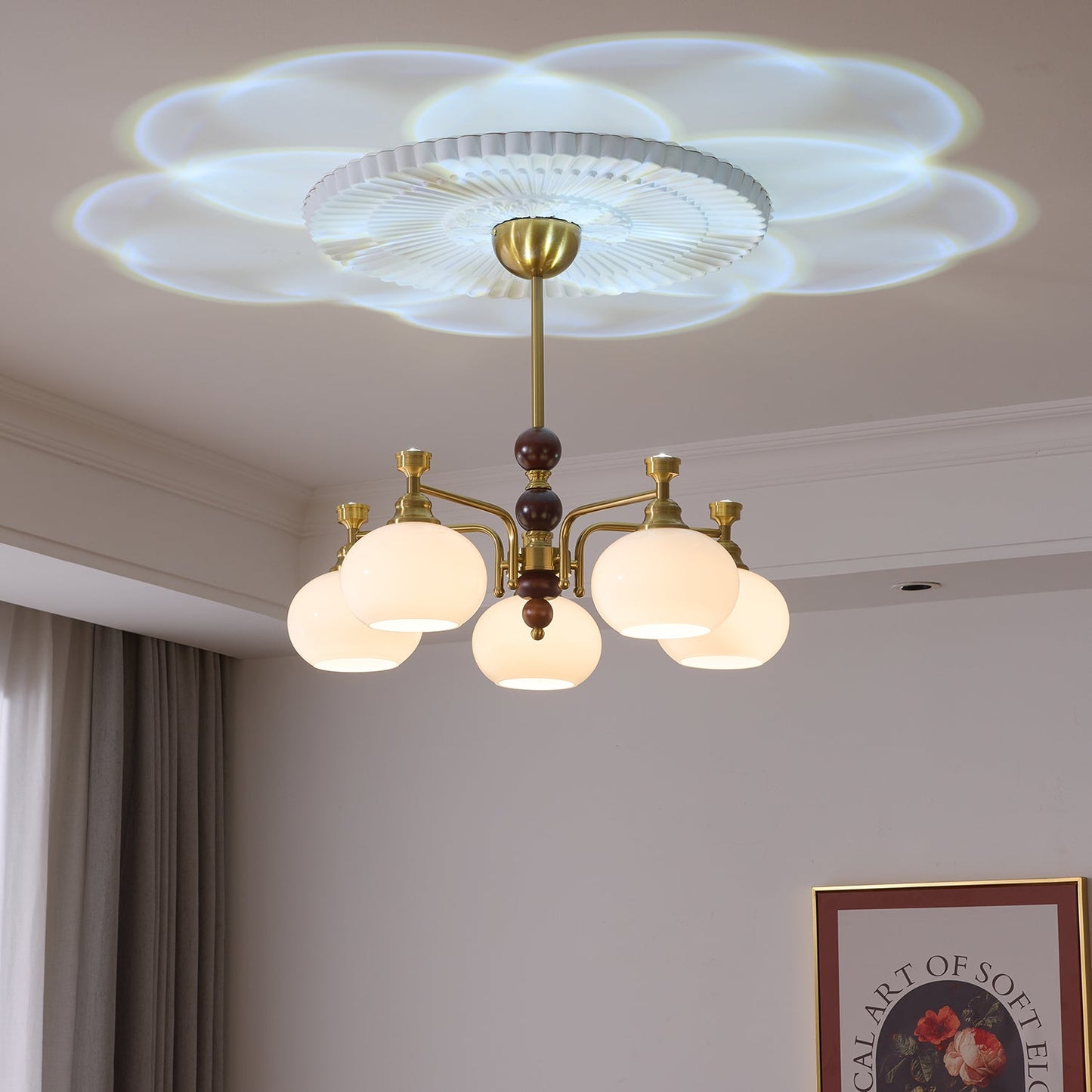 Verona Halo Chandelier - Modern Design with Adjustable Brightness & LE