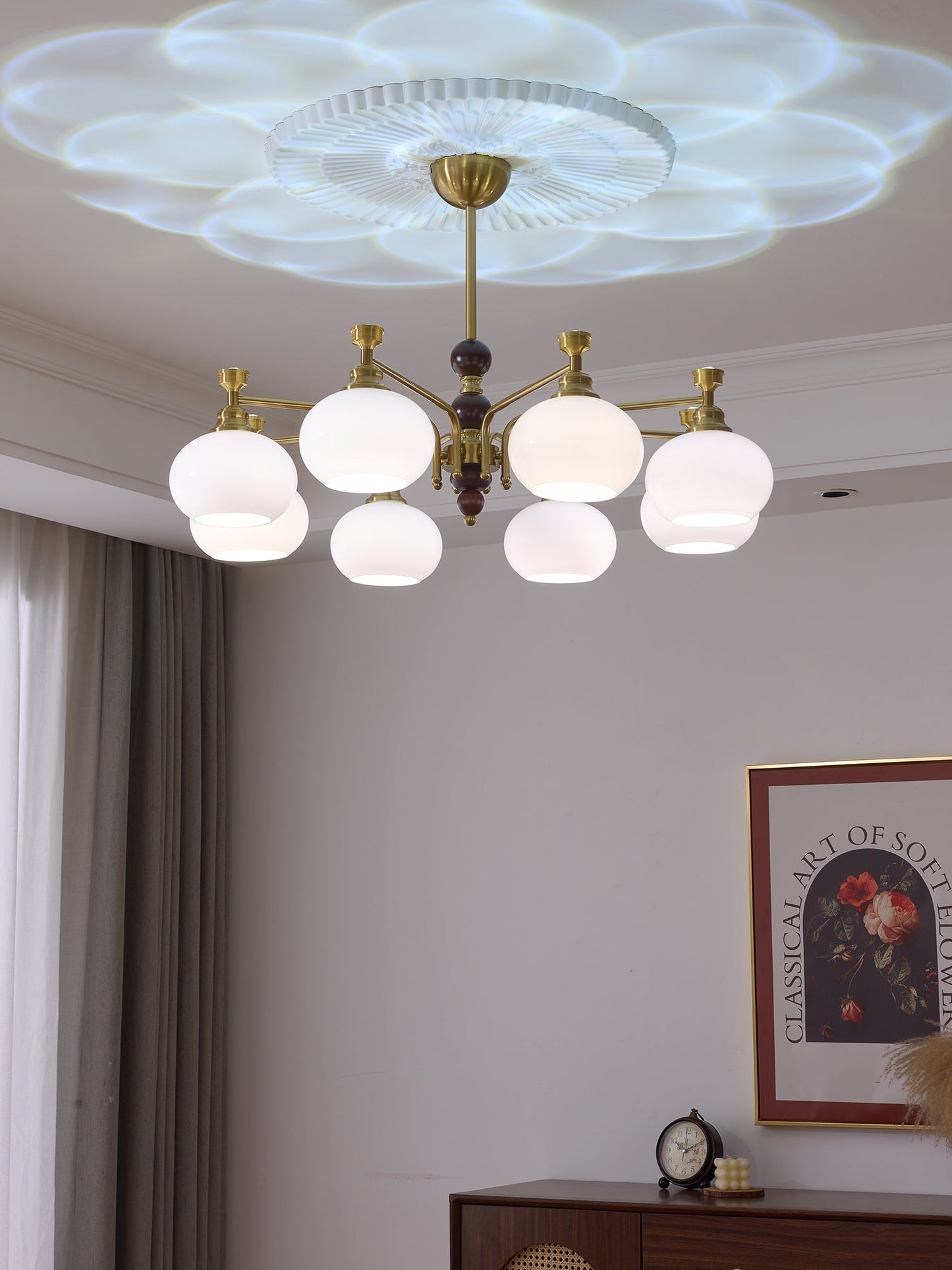 Verona Halo Chandelier - Modern Design with Adjustable Brightness & LE