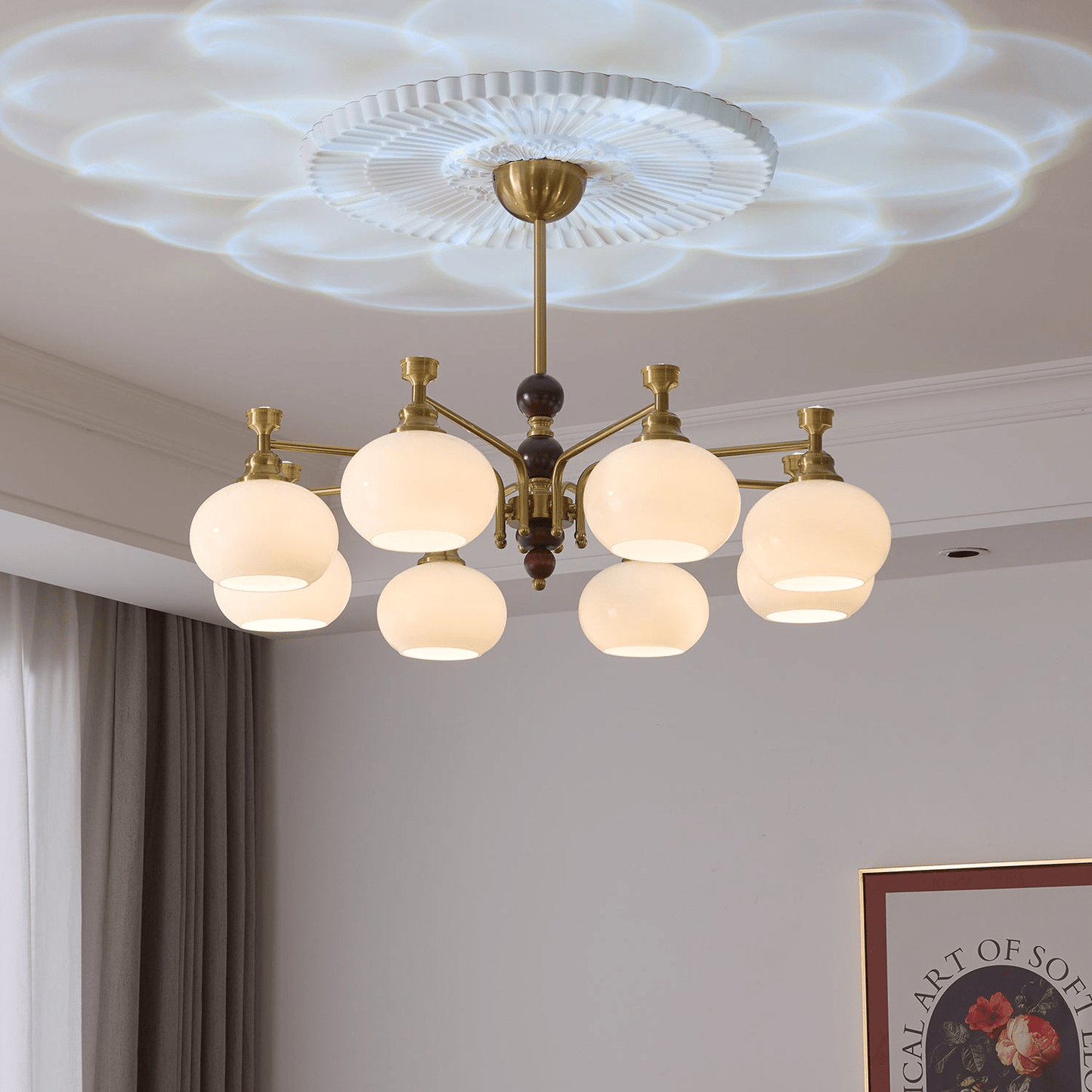 Verona Halo Chandelier - Modern Design with Adjustable Brightness & LE