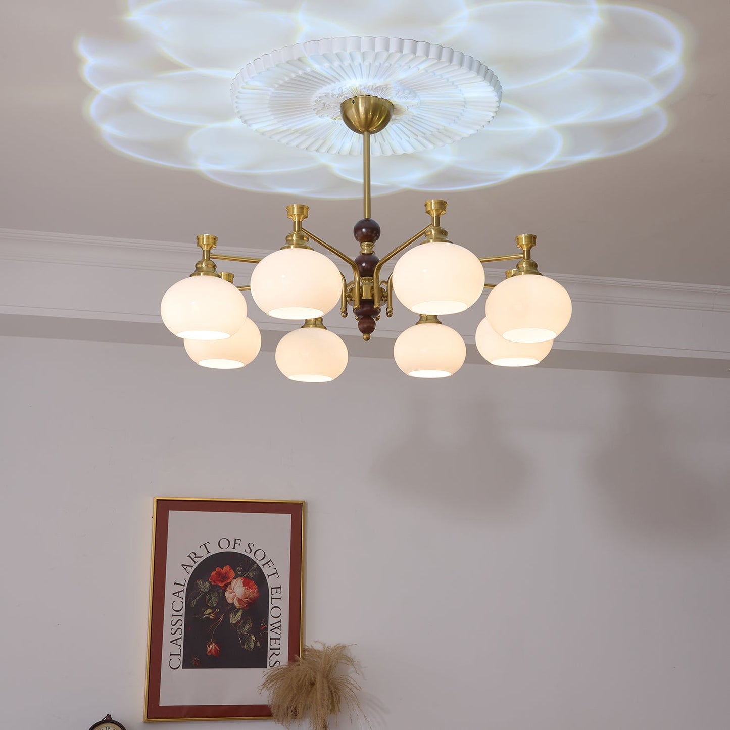 Verona Halo Chandelier - Modern Design with Adjustable Brightness & LE