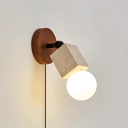 Versa Stone Adjustable Plug-in Wall Light with Dimmable Brightness