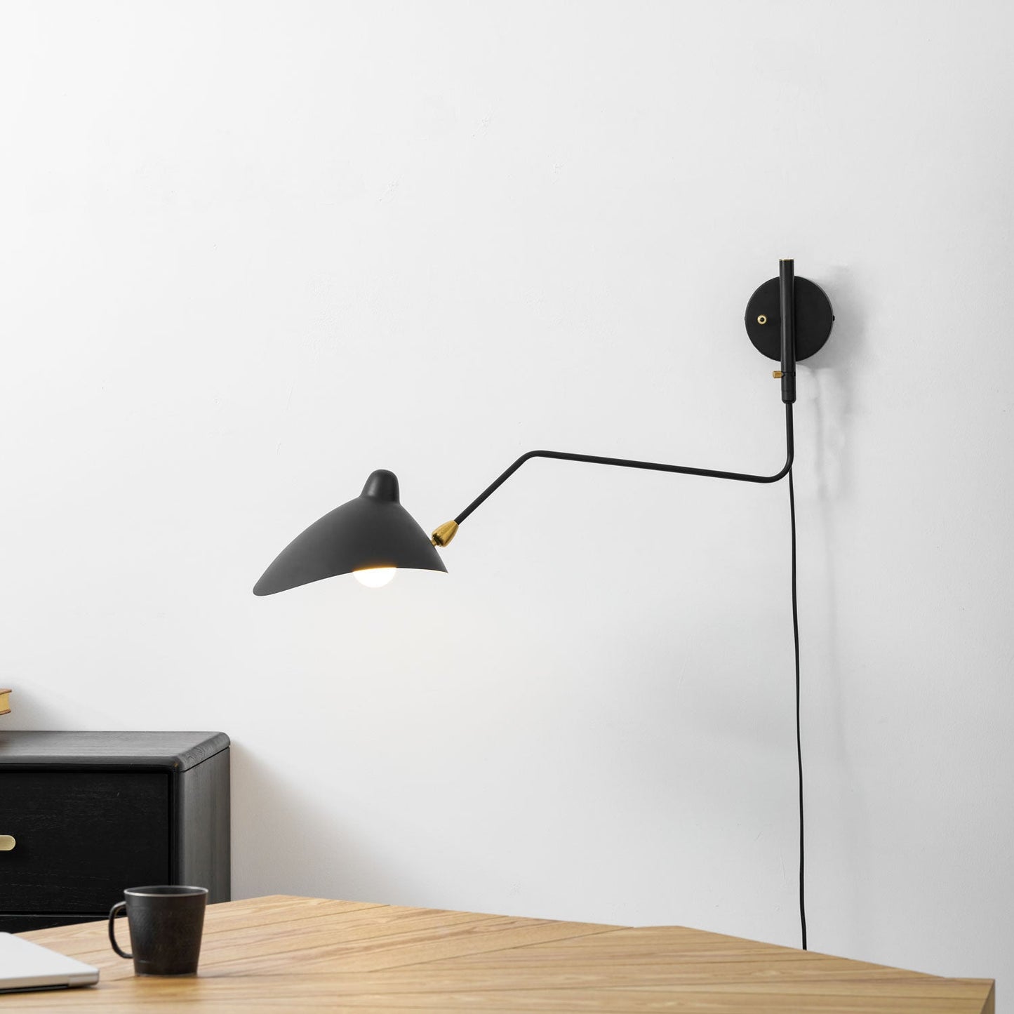Adjustable Arm Wall Sconce with Modern Design and Energy-Efficient LED