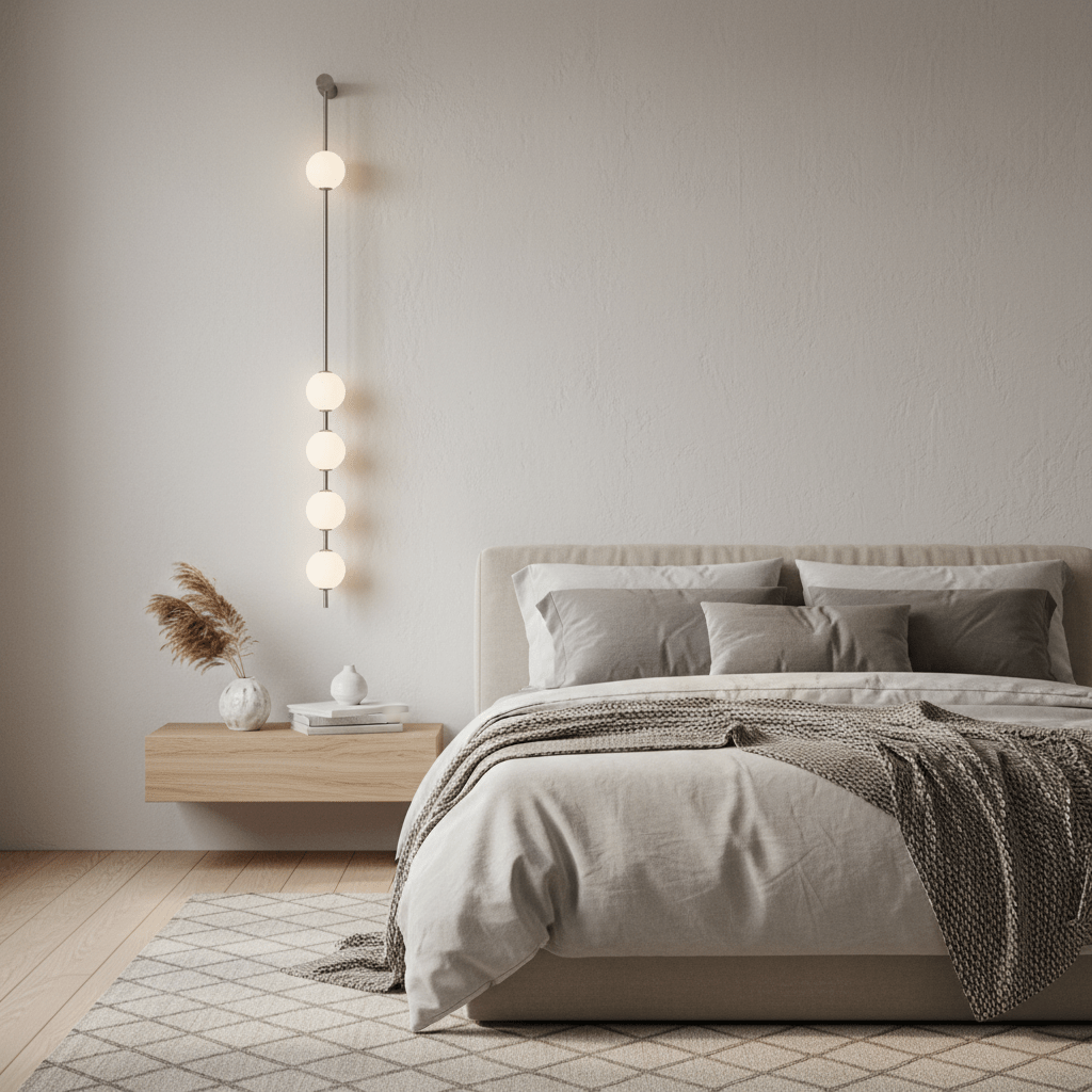 Professional Vertical Balls Wall Lamp - Adjustable Brightness, Modern