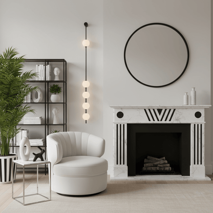 Professional Vertical Balls Wall Lamp - Adjustable Brightness, Modern