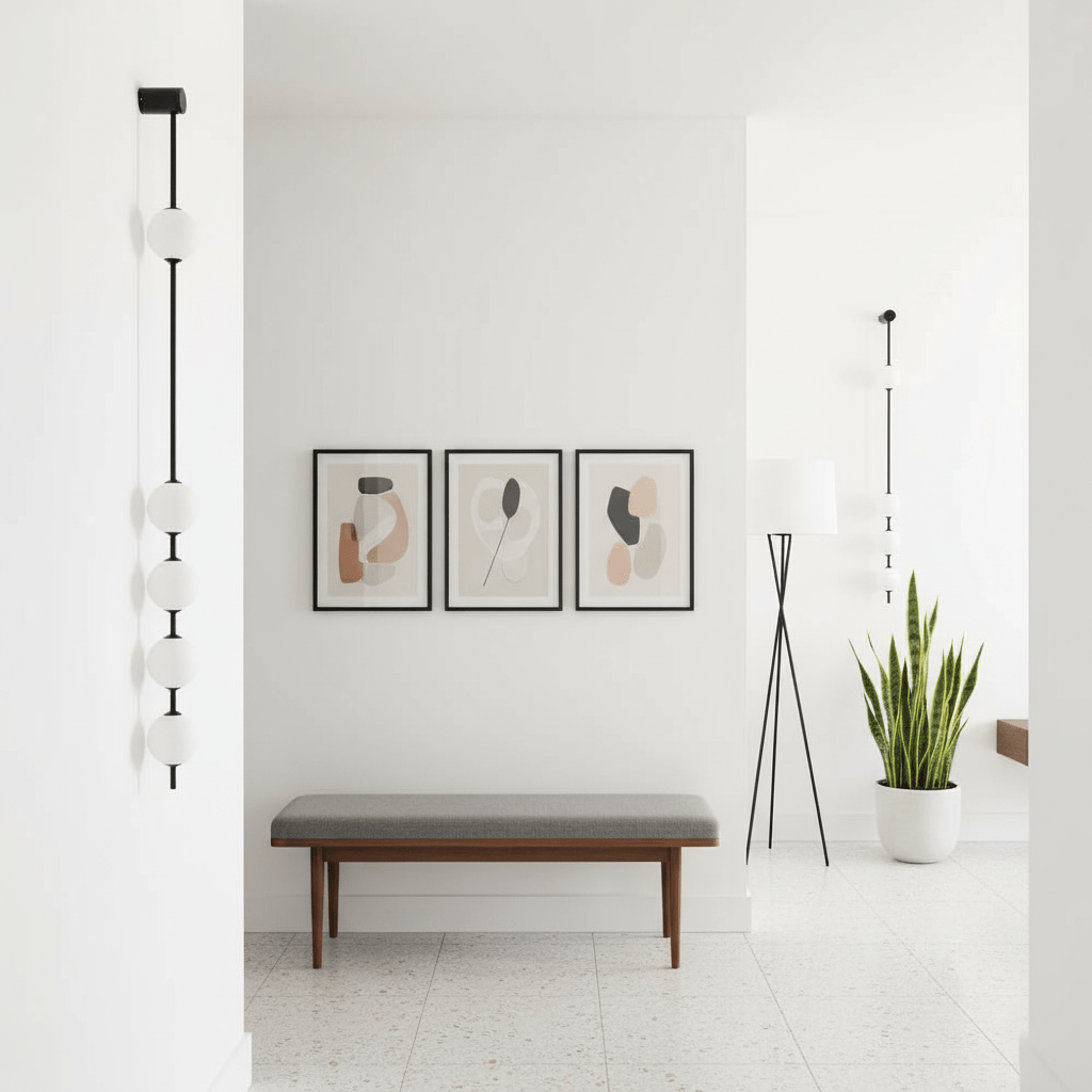 Professional Vertical Balls Wall Lamp - Adjustable Brightness, Modern