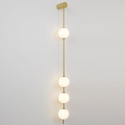 Professional Vertical Balls Wall Lamp - Adjustable Brightness, Modern