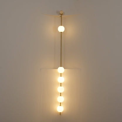 Professional Vertical Balls Wall Lamp - Adjustable Brightness, Modern