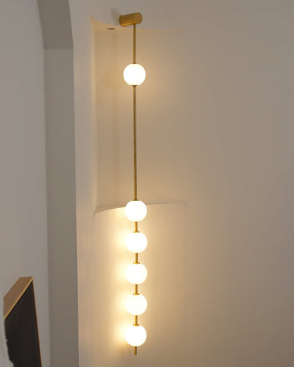 Professional Vertical Balls Wall Lamp - Adjustable Brightness, Modern