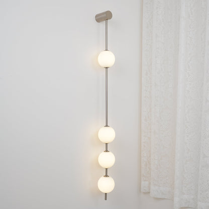 Professional Vertical Balls Wall Lamp - Adjustable Brightness, Modern