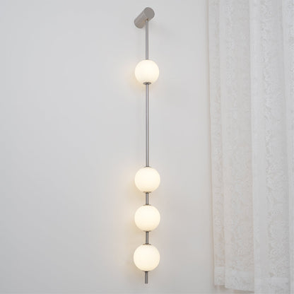 Professional Vertical Balls Wall Lamp - Adjustable Brightness, Modern