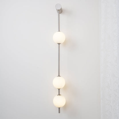 Professional Vertical Balls Wall Lamp - Adjustable Brightness, Modern