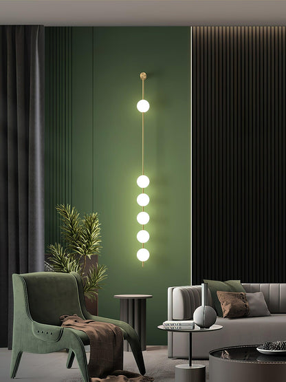 Professional Vertical Balls Wall Lamp - Adjustable Brightness, Modern