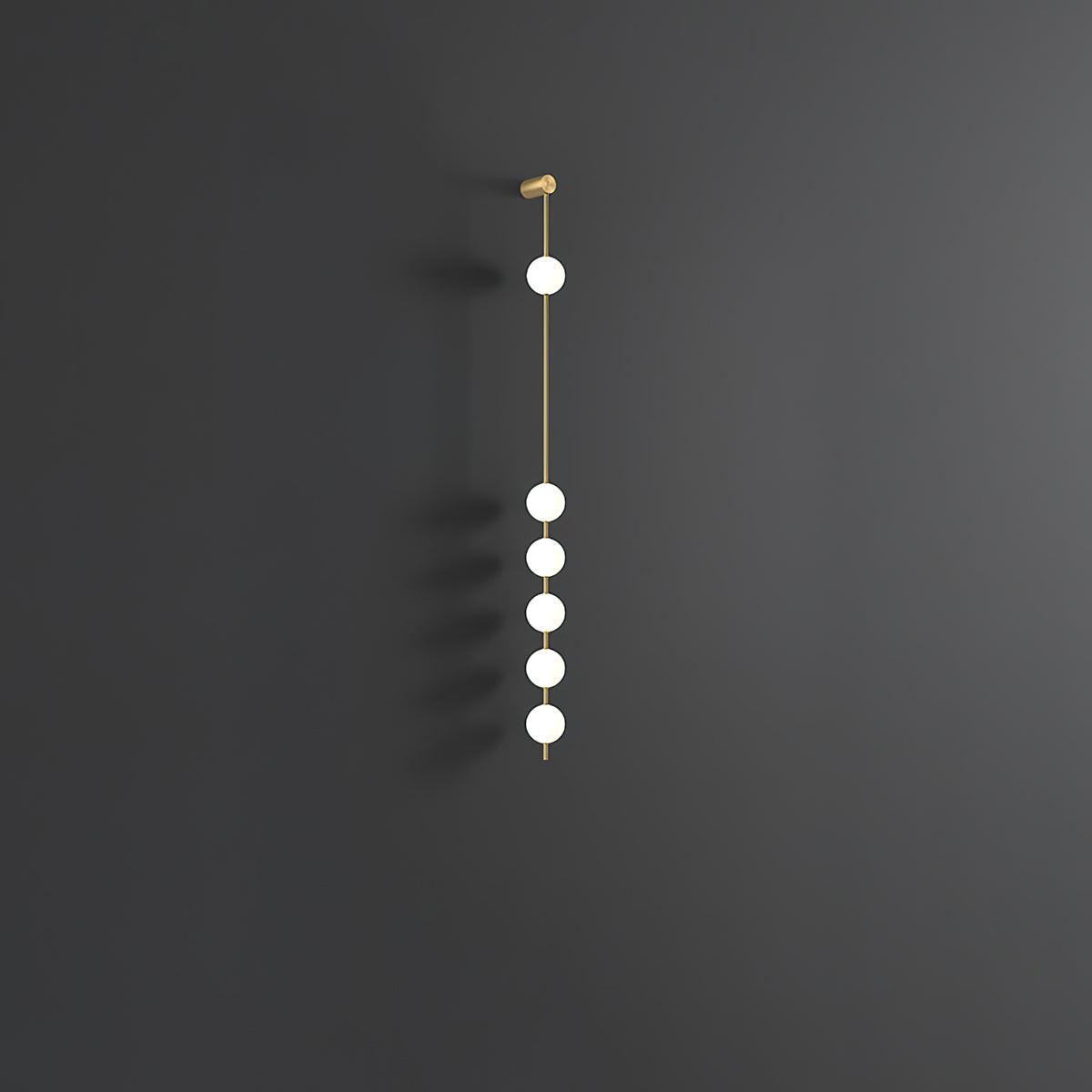 Professional Vertical Balls Wall Lamp - Adjustable Brightness, Modern