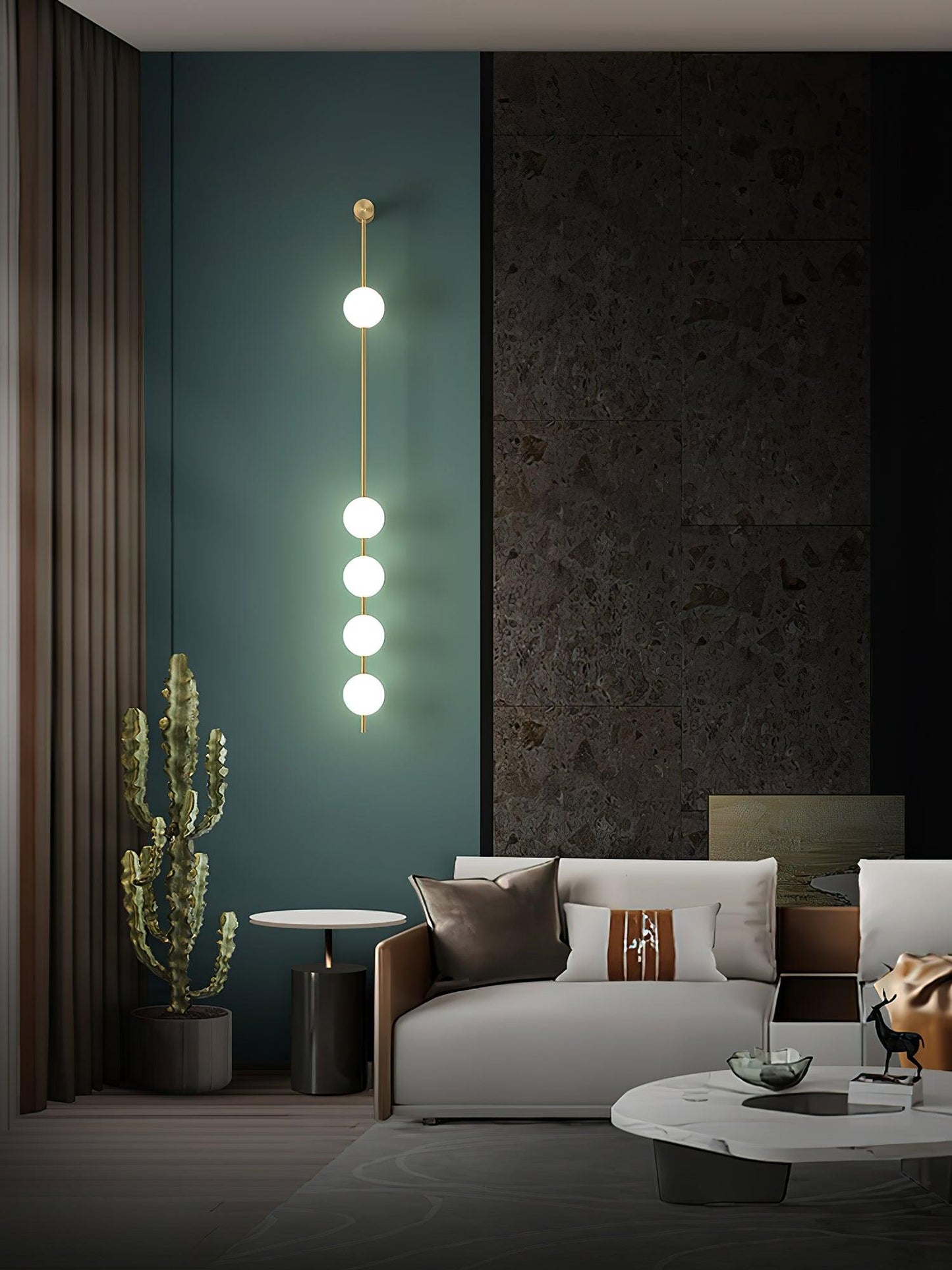 Professional Vertical Balls Wall Lamp - Adjustable Brightness, Modern