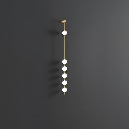 Professional Vertical Balls Wall Lamp - Adjustable Brightness, Modern