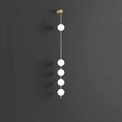 Professional Vertical Balls Wall Lamp - Adjustable Brightness, Modern