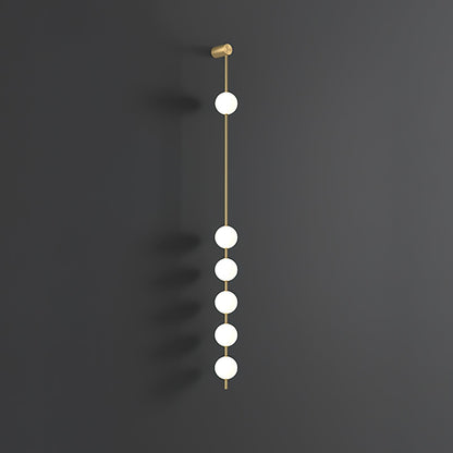 Professional Vertical Balls Wall Lamp - Adjustable Brightness, Modern
