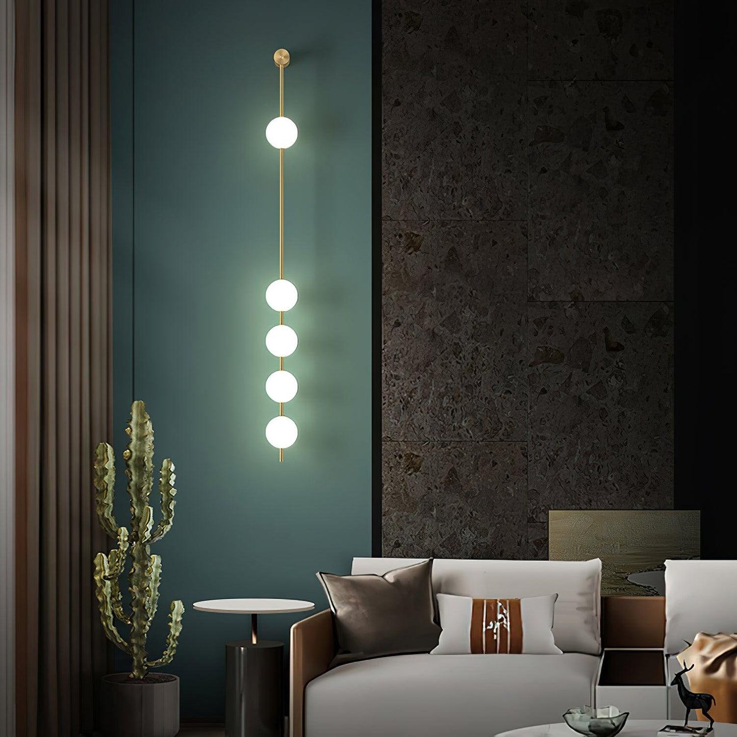 Professional Vertical Balls Wall Lamp - Adjustable Brightness, Modern