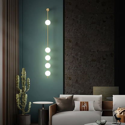 Professional Vertical Balls Wall Lamp - Adjustable Brightness, Modern