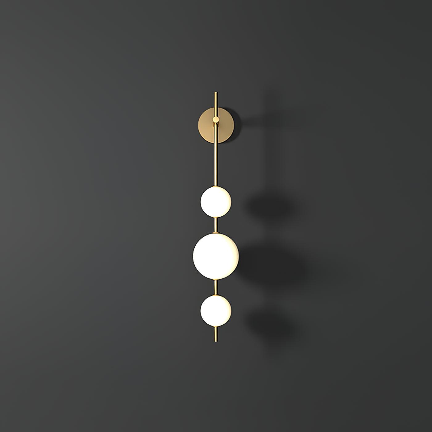 Vertical Globe Plug-in Wall Lamp with Adjustable Brightness & Modern D