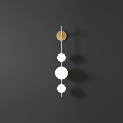 Vertical Globe Plug-in Wall Lamp with Adjustable Brightness & Modern D