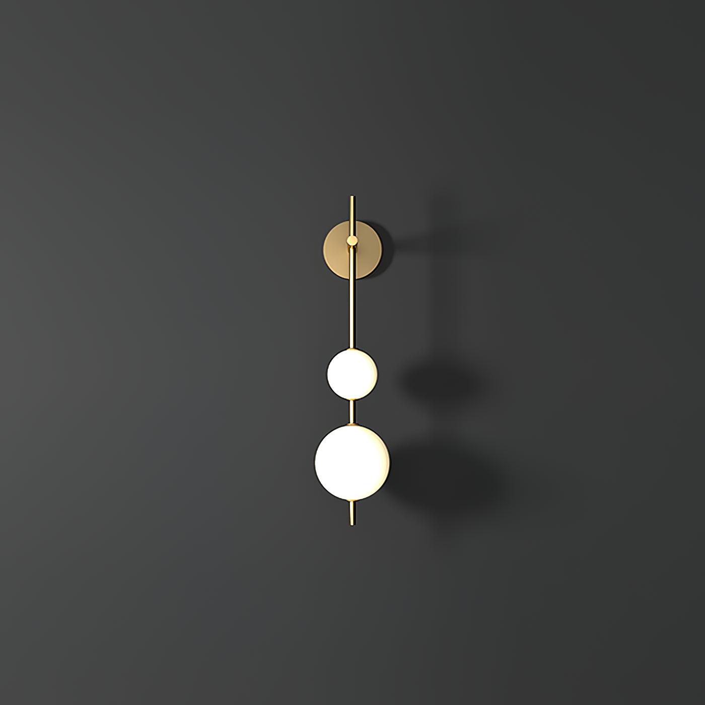 Vertical Globe Plug-in Wall Lamp with Adjustable Brightness & Modern D