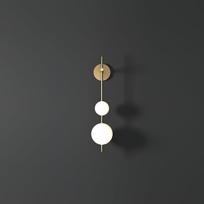 Vertical Globe Plug-in Wall Lamp with Adjustable Brightness & Modern D