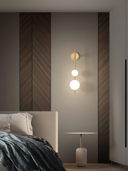 Vertical Globe Plug-in Wall Lamp with Adjustable Brightness & Modern D