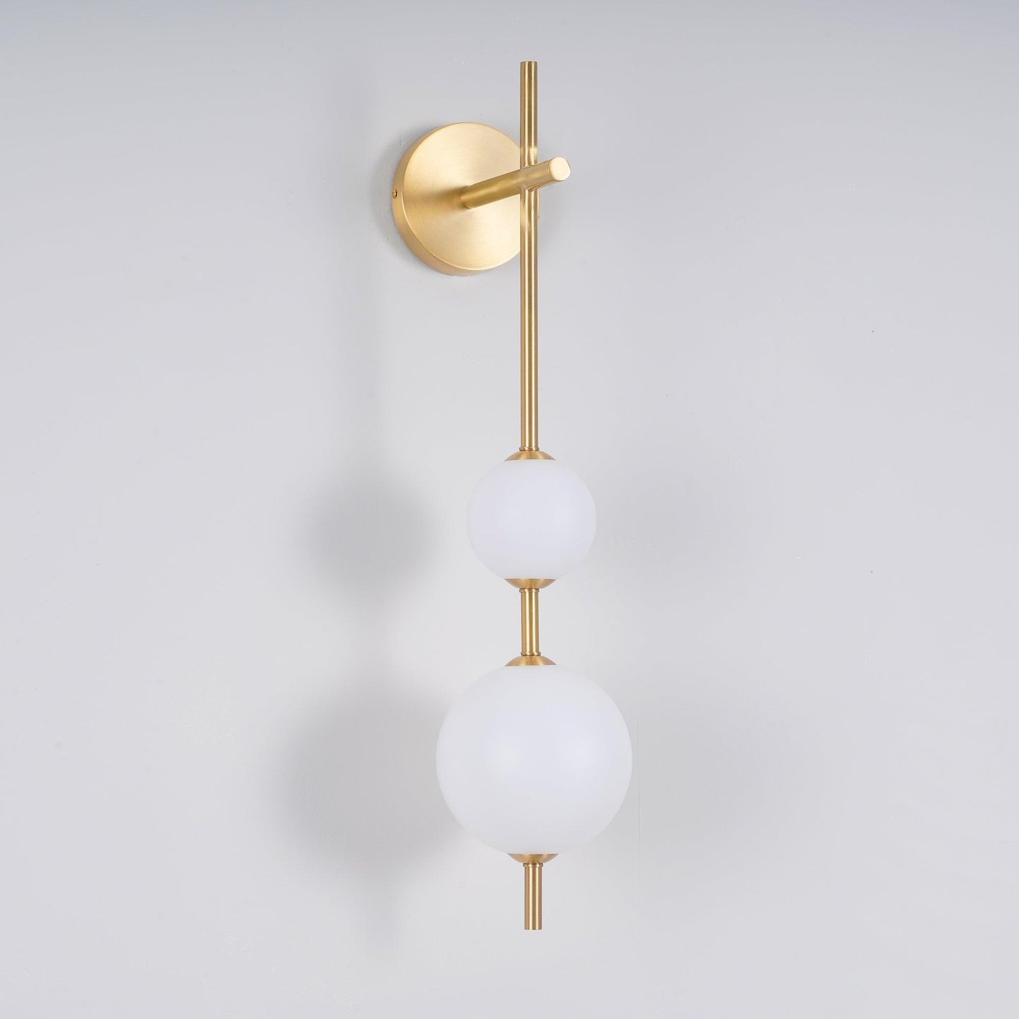 Vertical Globe Plug-in Wall Lamp with Adjustable Brightness & Modern D