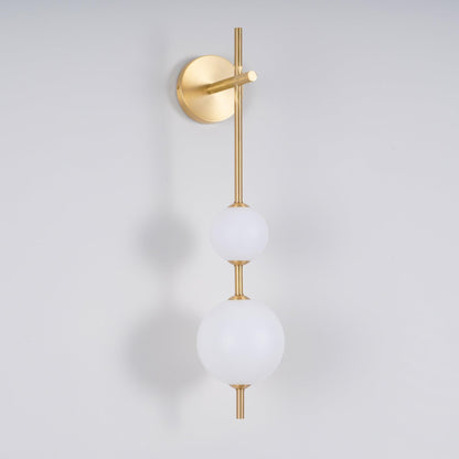 Vertical Globe Plug-in Wall Lamp with Adjustable Brightness & Modern D
