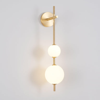Vertical Globe Plug-in Wall Lamp with Adjustable Brightness & Modern D
