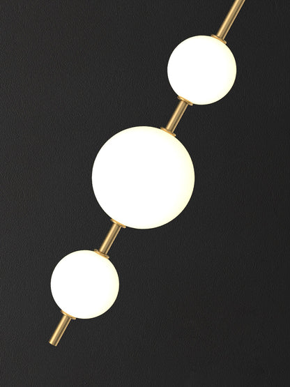Vertical Globe Plug-in Wall Lamp with Adjustable Brightness & Modern D