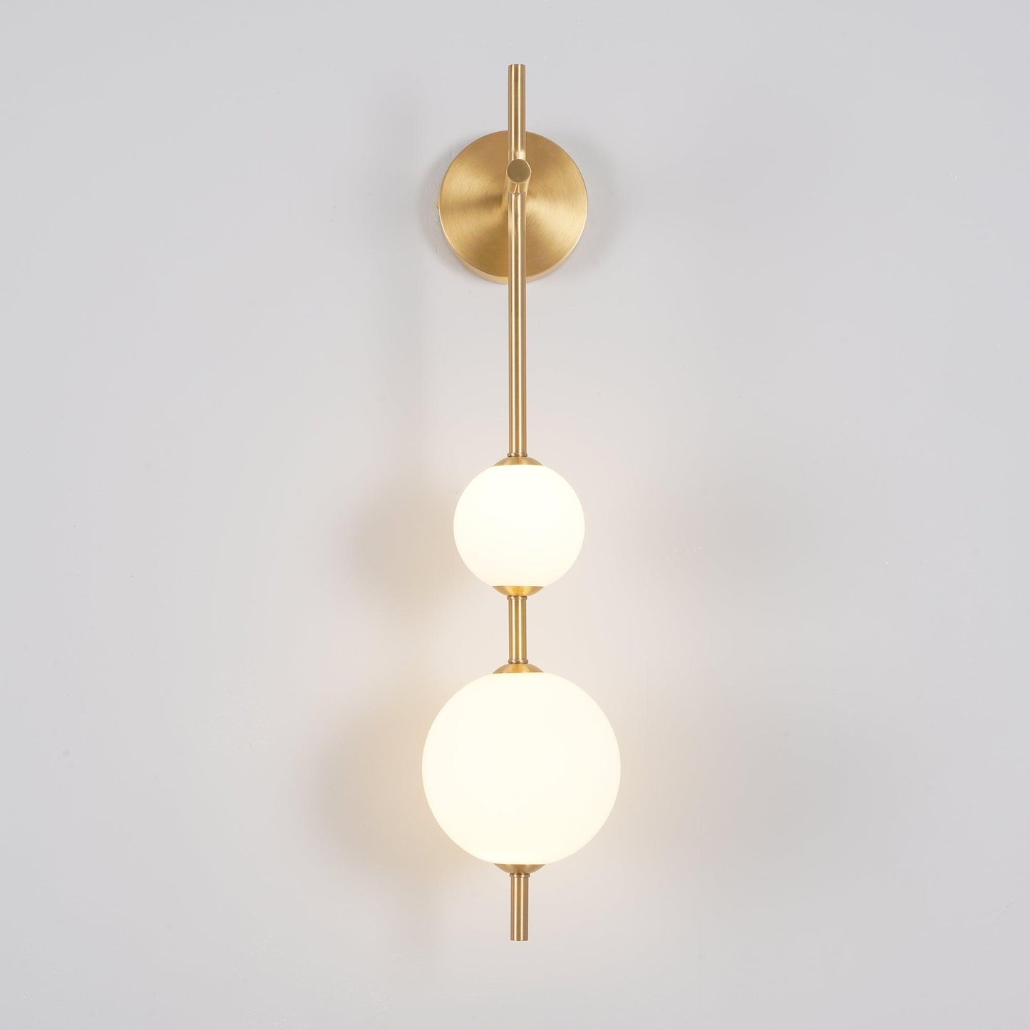 Vertical Globe Plug-in Wall Lamp with Adjustable Brightness & Modern D