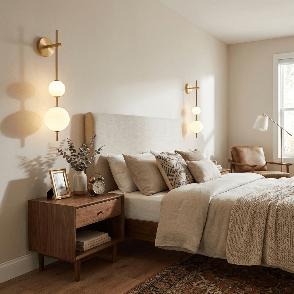 Modern Vertical Globe Wall Lamp with Adjustable Brightness & Energy Sa