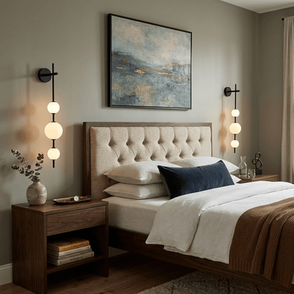 Modern Vertical Globe Wall Lamp with Adjustable Brightness & Energy Sa