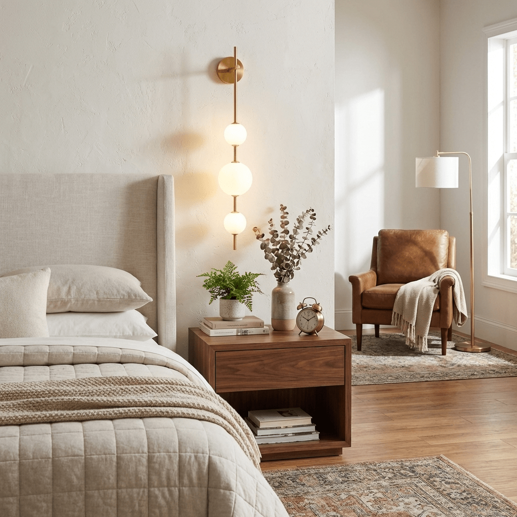 Modern Vertical Globe Wall Lamp with Adjustable Brightness & Energy Sa