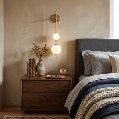 Modern Vertical Globe Wall Lamp with Adjustable Brightness & Energy Sa