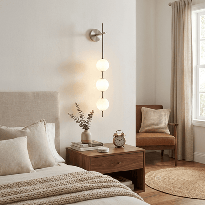Modern Vertical Globe Wall Lamp with Adjustable Brightness & Energy Sa